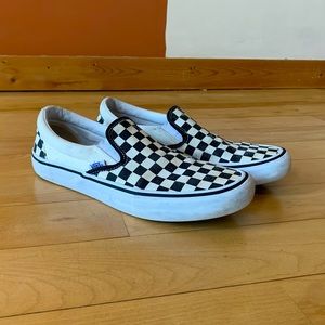 Vans Checkered Slip On with pro insole size 9.5
